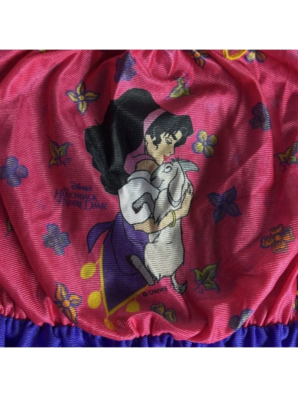 Vintage 90s THE HUNCHBACK OF NOTRE DAME Girls 4/5 Nightgown Disney Esmeralda - Picture 2 of 6